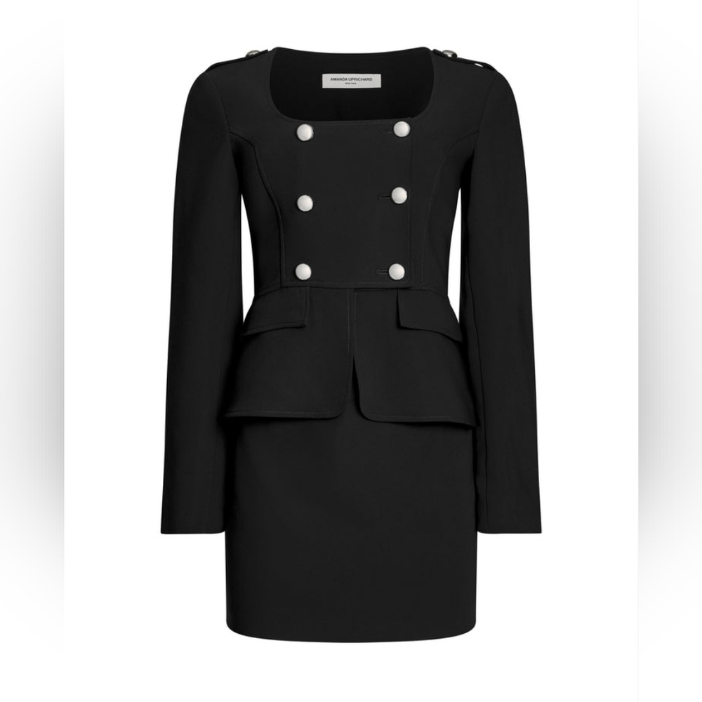 NEW Amanda Uprichard Black Tompkins Dress | Size Medium Retails $282 - Picture 6 of 10